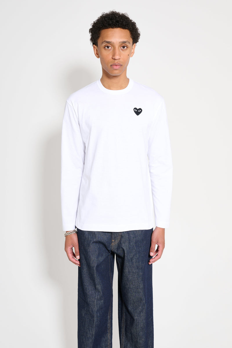 Comme des Garçons Play Small Heart LS T-shirt White