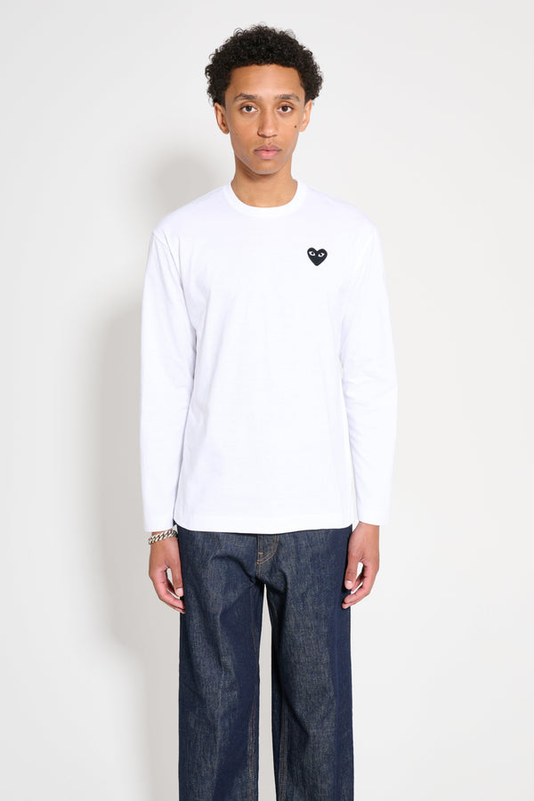 Comme des Garçons Play Small Heart LS T-shirt White