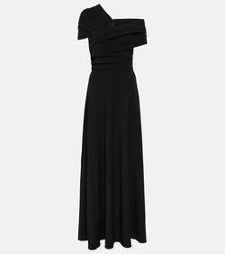 CO Crêpe one-shoulder gown