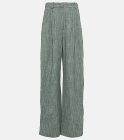 CO High-rise wool-blend wide-leg pants