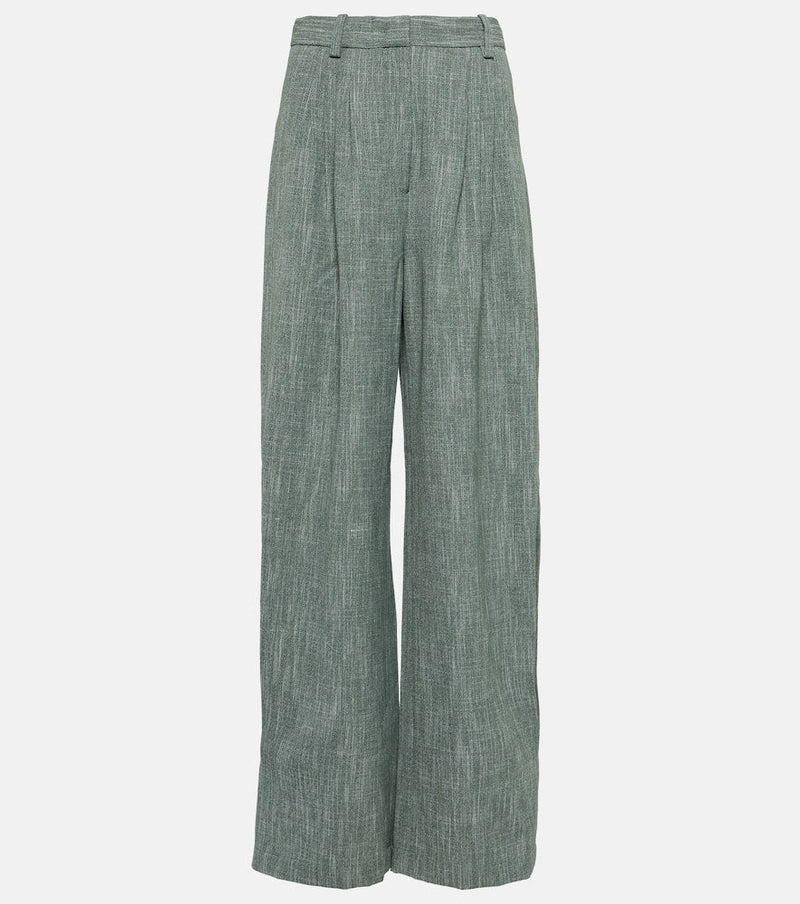 CO High-rise wool-blend wide-leg pants