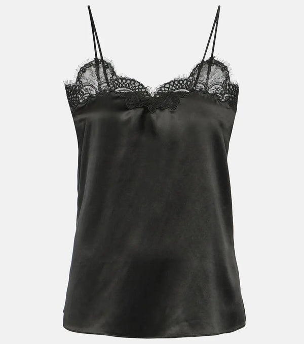 CO Lace-trimmed silk satin camisole | LYBSTORE