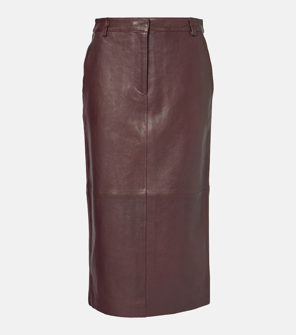 CO Leather pencil skirt