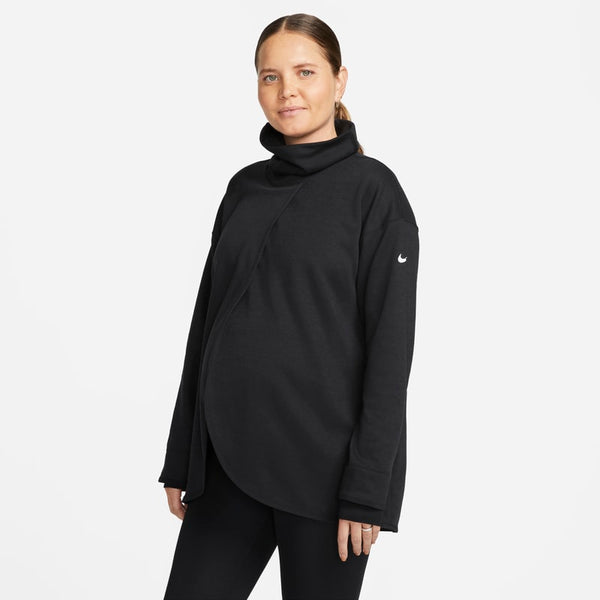 Sudadera reversible sin cierre para mujer (de maternidad) Nike (M) - Negro - 50% Poliéster reciclado - 50% materiales sostenibles