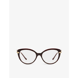 CT0283O Panthère de Cartier cat-eye frame acetate and metal glasses