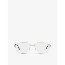 CT0285O Première De Cartier rectangular-frame metal glasses | LYBSTORE