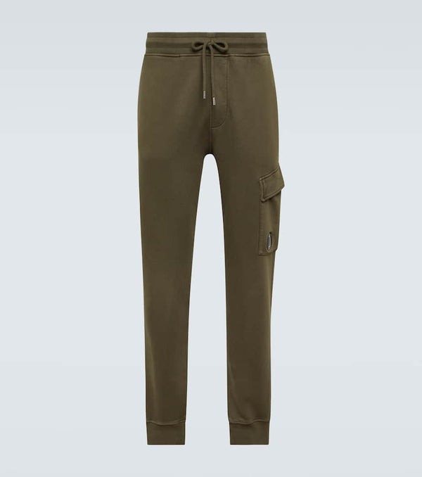 C.P. Company Lens cotton fleece cargo sweatpants