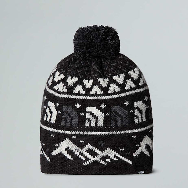 The North Face Cabin Ski Tuke Beanie Tnf Black Jacquard-pom male