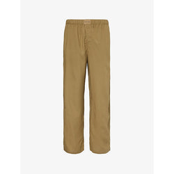  Calvin Klein Branded-patch elasticated-waist woven pyjama trousers