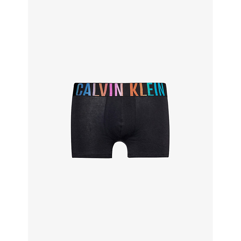 Calvin Klein Branded-waistband mid-rise stretch-cotton trunks | LYBSTORE