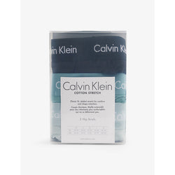 Mens Calvin Klein Branded waistband pack of three stretch-cotton briefs