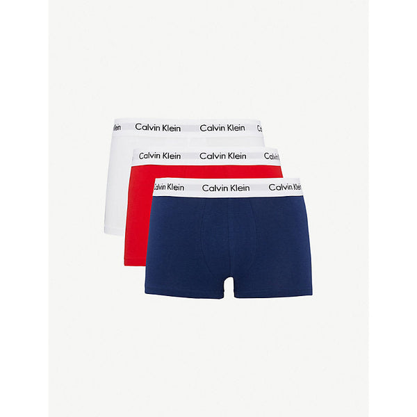 Calvin Klein Cotton Stretch pack of three low-rise stretch-cotton trunks | LYBSTORE