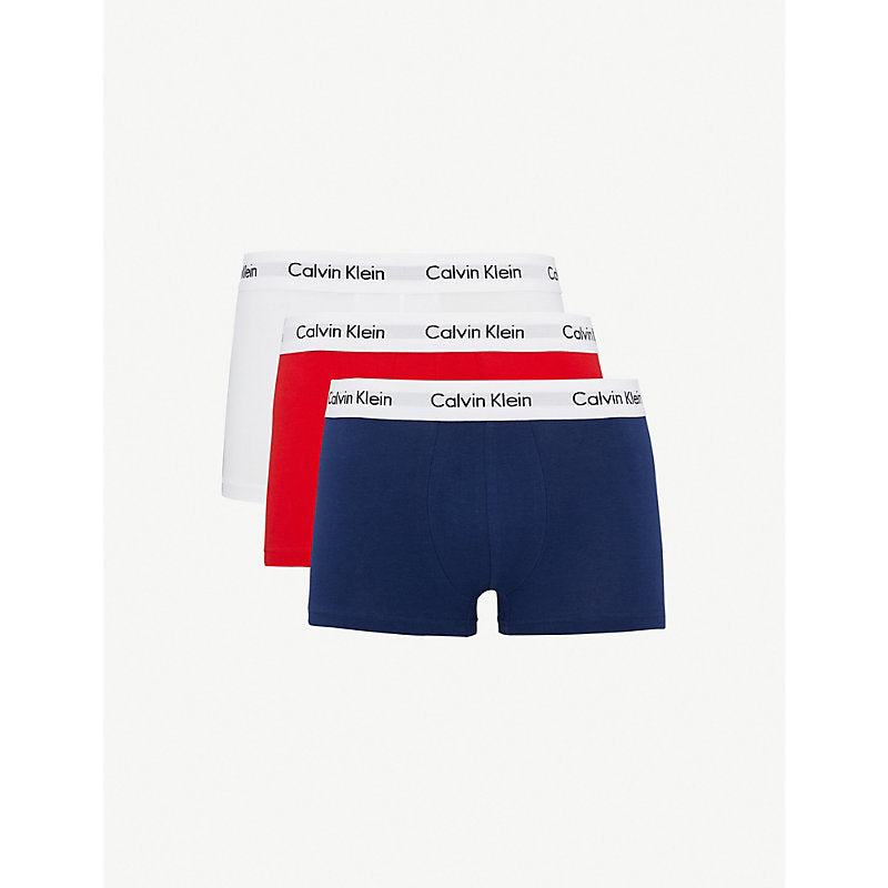 Calvin Klein Cotton Stretch pack of three low-rise stretch-cotton trunks | LYBSTORE