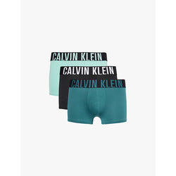 Mens Calvin Klein Intense Power pack-of-three microfibre-stretch trunks