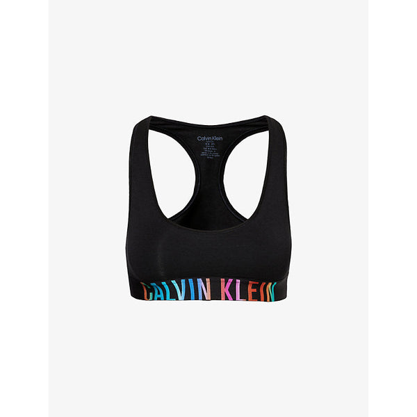 Calvin Klein Intense Pride branded-waistband cotton-blend bralette | LYBSTORE