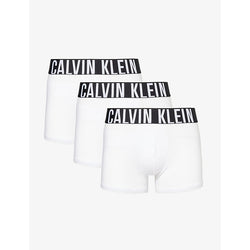 Calvin Klein Logo-waistband pack of three recycled cotton-blend trunks | LYBSTORE