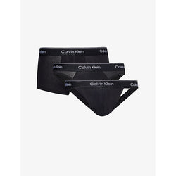 Calvin Klein Logo-waistband pack of three stretch-cotton underwear | LYBSTORE