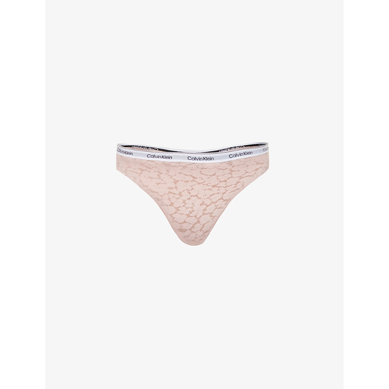 Calvin Klein Modern branded stretch-lace thong | LYBSTORE