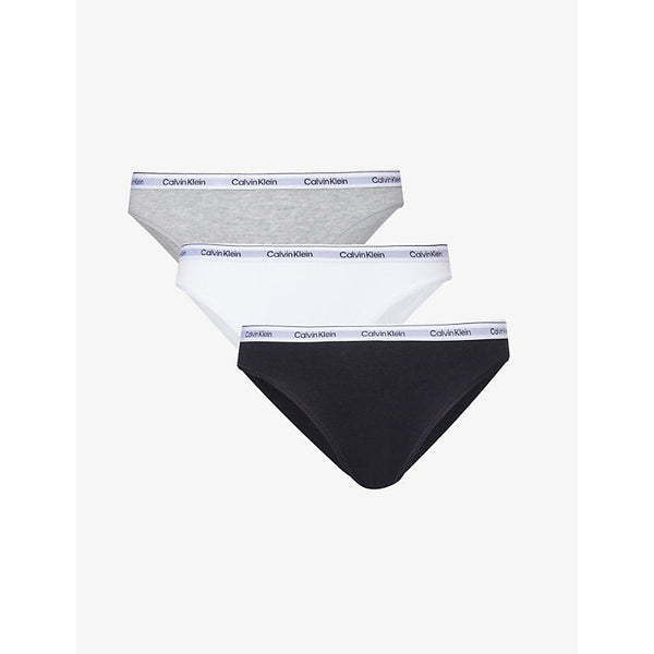 Calvin Klein Modern branded-waistband pack of three stretch-cotton briefs | LYBSTORE