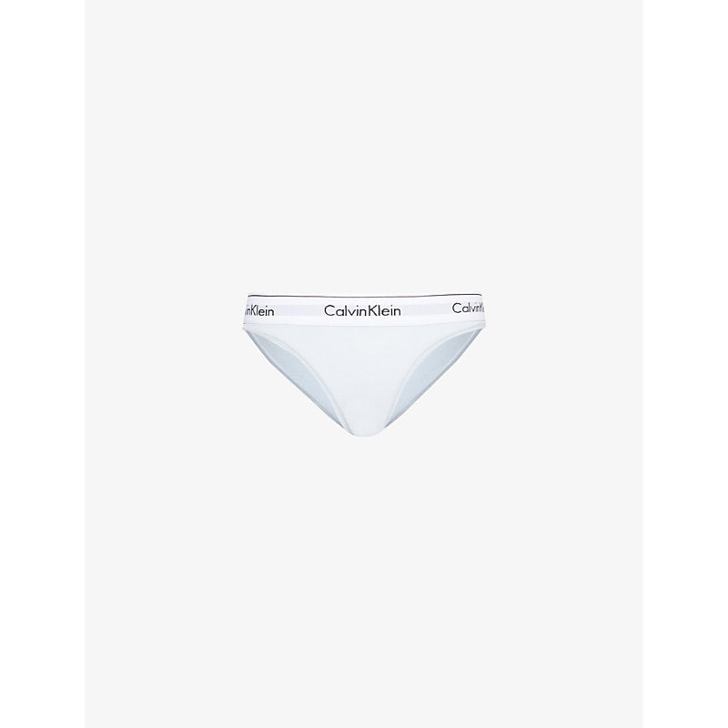 Womens Calvin Klein Modern branded-waistband stretch-cotton blend briefs