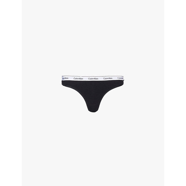 Calvin Klein Modern logo low-rise stretch-cotton thong | LYBSTORE