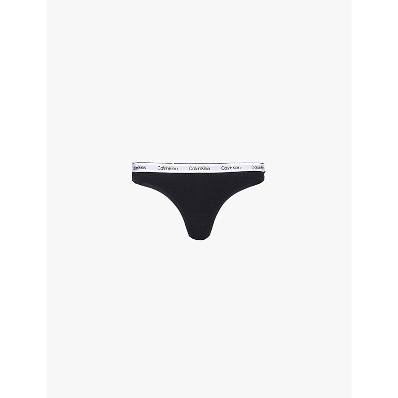 Calvin Klein Modern logo low-rise stretch-cotton thong | LYBSTORE