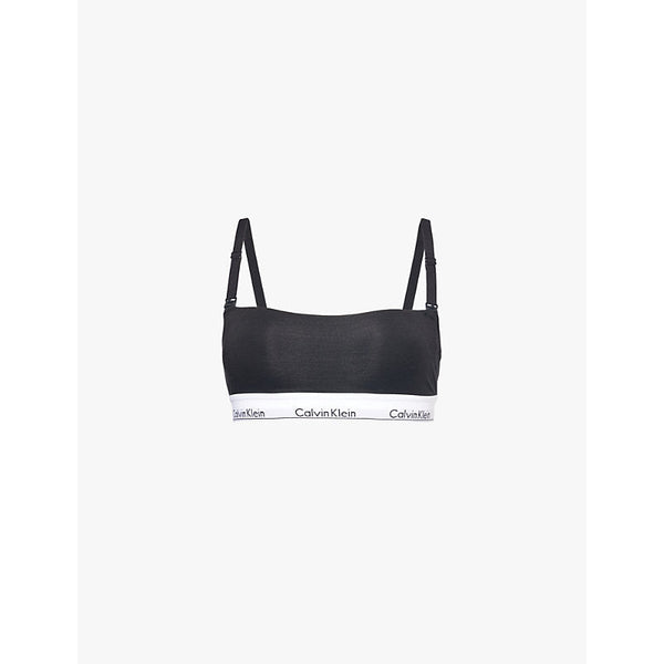 Womens Calvin Klein Modern logo-underband organic-cotton and modal-blend bra