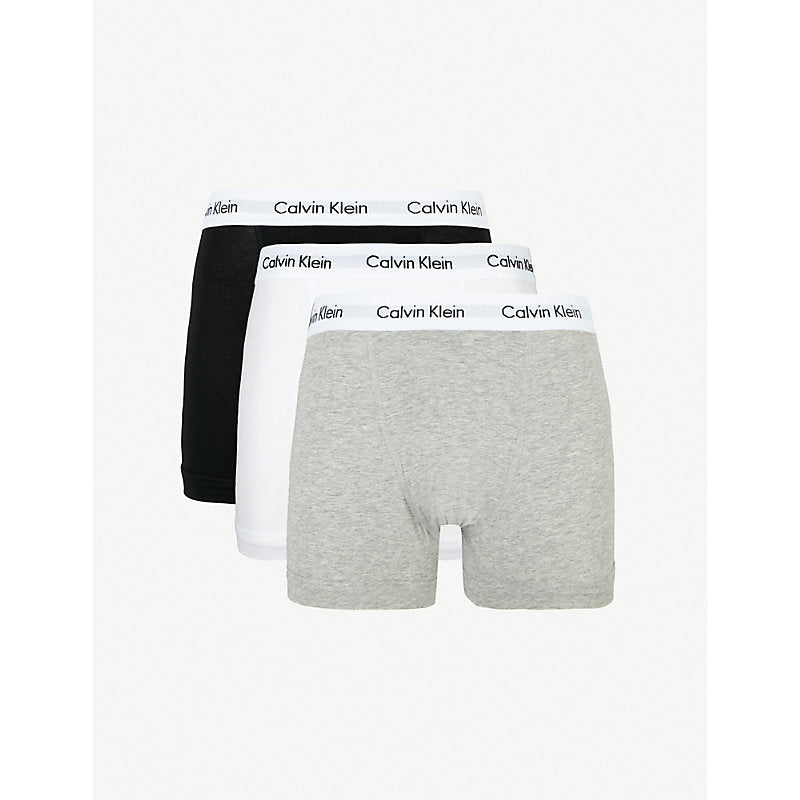 Calvin Klein Pack of three Cotton Stretch classic-fit stretch-cotton trunks | LYBSTORE