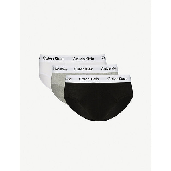 Calvin Klein Pack of three Cotton Stretch regular-fit stretch-cotton briefs | LYBSTORE