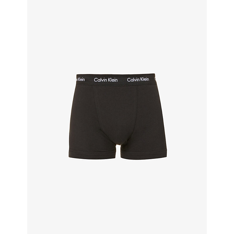 Mens Calvin Klein Pack of three Modern Essentials classic-fit stretch-cotton trunks