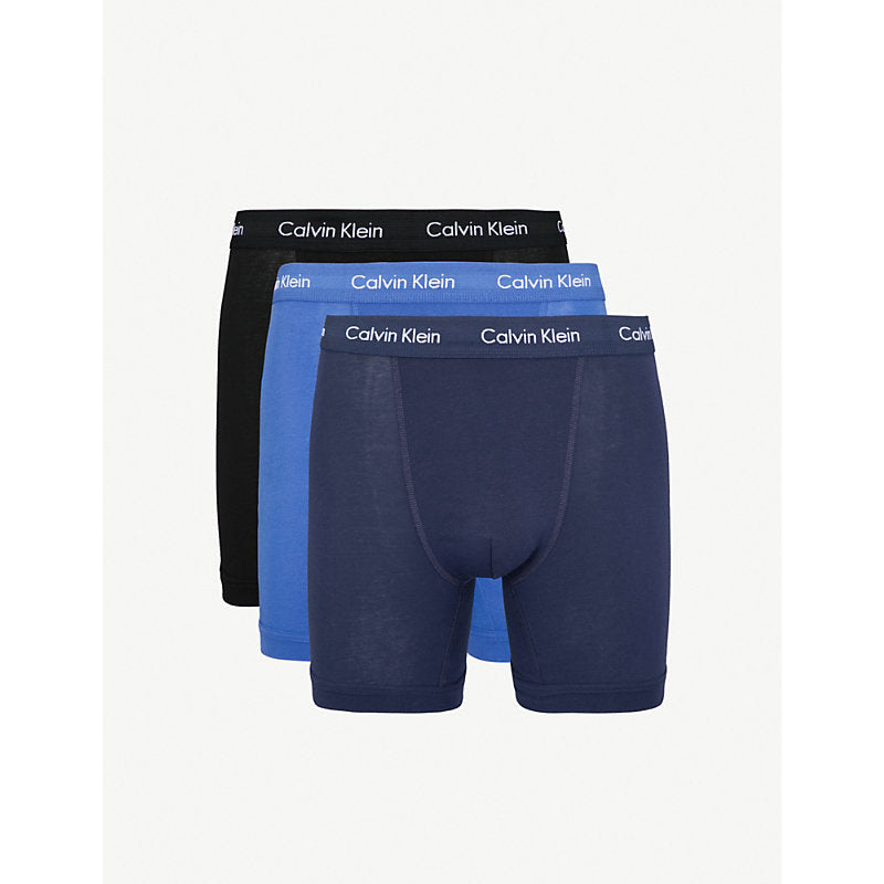 Calvin Klein Pack of three classic-fit stretch-cotton trunks | LYBSTORE