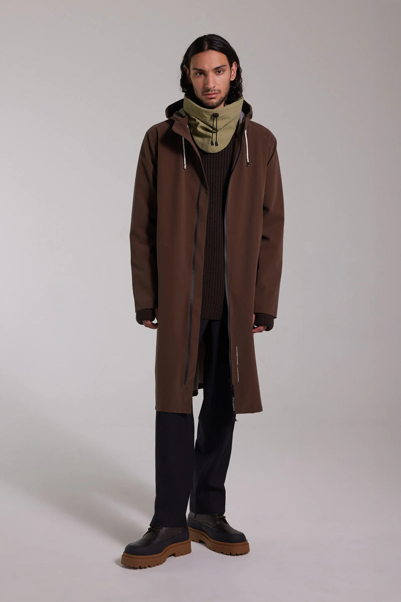 Stutterheim Camden Lightweight Matte Parka Dark Brown