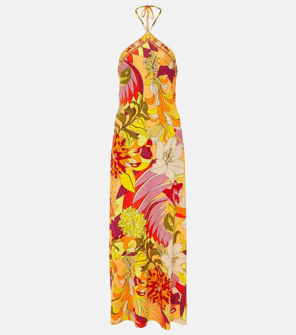 Camilla Embellished floral maxi dress