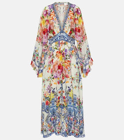 Camilla Floral silk crêpe maxi dress | LYBSTORE