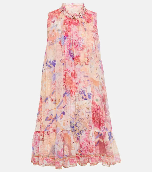 Camilla Floral silk minidress | LYBSTORE