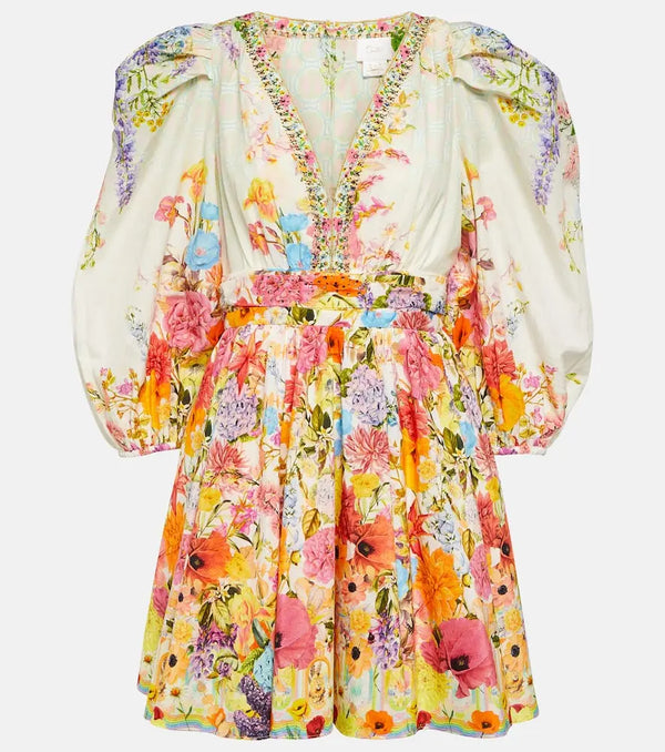 Camilla Sunlight Symphony cotton and silk minidress | LYBSTORE