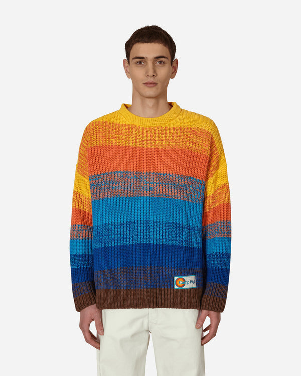 Camp High Sunset Rib Knit Sweater Multicolor