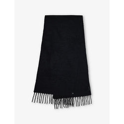 Womens Canada Goose Brushed fringed wool-blend scarf