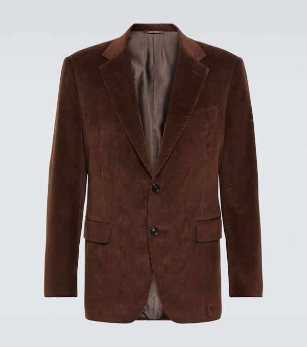 Canali Cotton and cashmere corduroy blazer