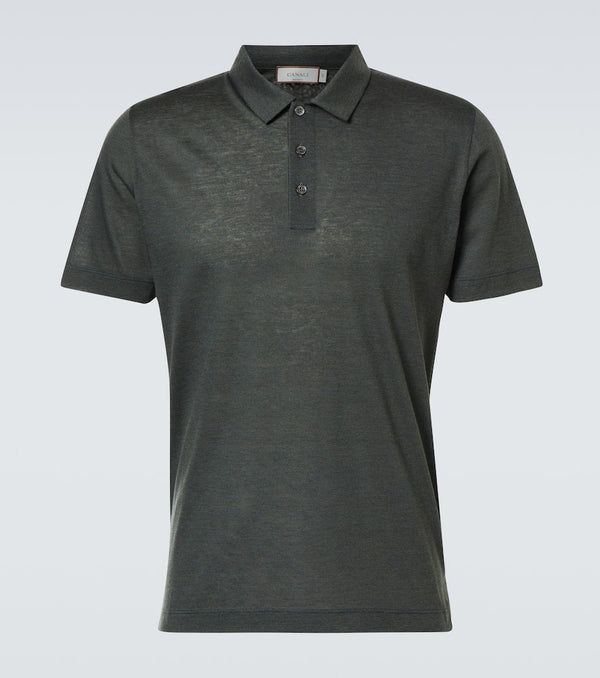 Canali Cotton-blend polo shirt