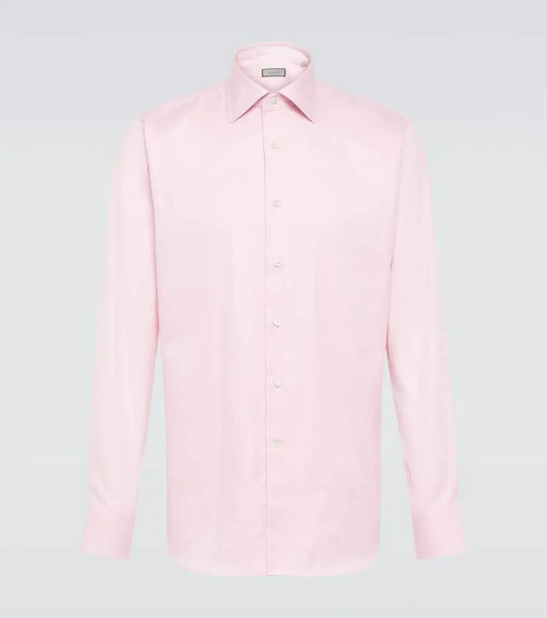 Canali Cotton poplin shirt | LYBSTORE