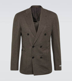 Canali Houndstooth wool and cashmere blazer