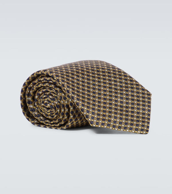 Canali Printed silk tie