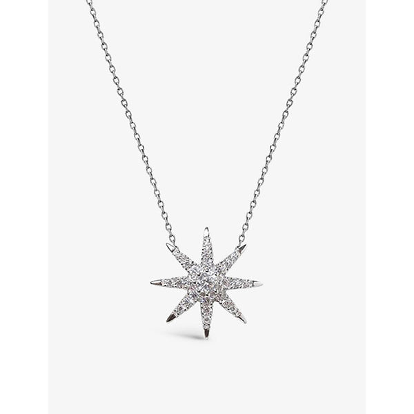 Womens Carat London Atrias star-shaped sterling silver and cubic zirconia pendant necklace