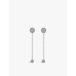 Carat London Gala stud and chain sterling-silver and cubic zirconia drop earrings