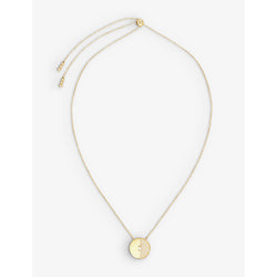 Carat London Priya yellow gold-plated vermeil sterling-silver and cubic zirconia pendant necklace