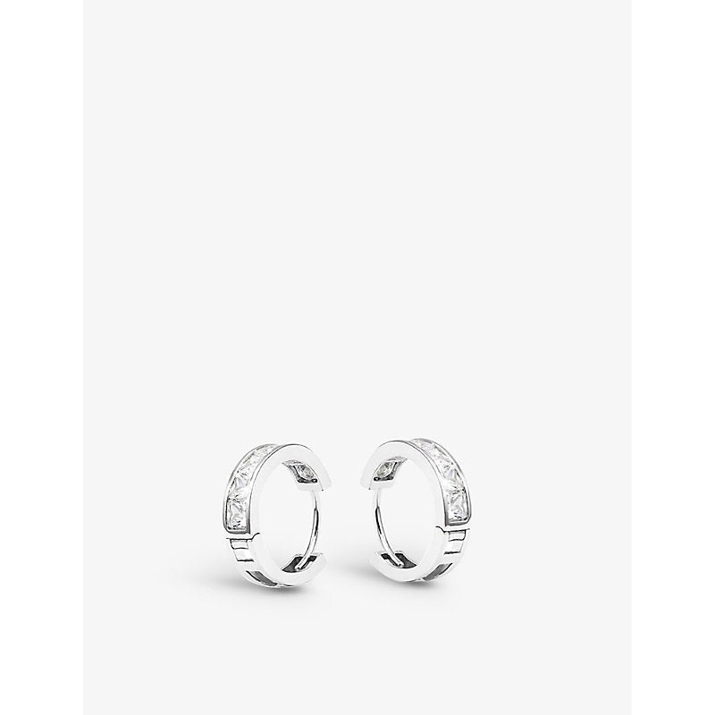 Carat London Waverly sterling-silver and cubic zirconia hoop earrings