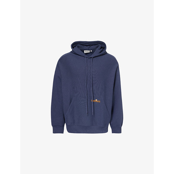 Carhartt WIP Brand-Embroidery Kangaroo-Pocket Cotton-Jersey Hoody