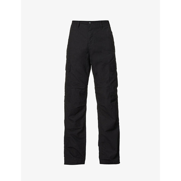 Carhartt WIP Logo-patch straight-leg cotton trousers