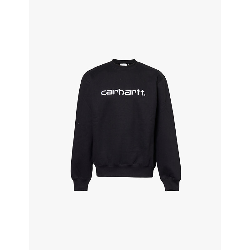  Carhartt Wip Brand-embroidery crew-neck relaxed-fit cotton-jersey sweatshirt